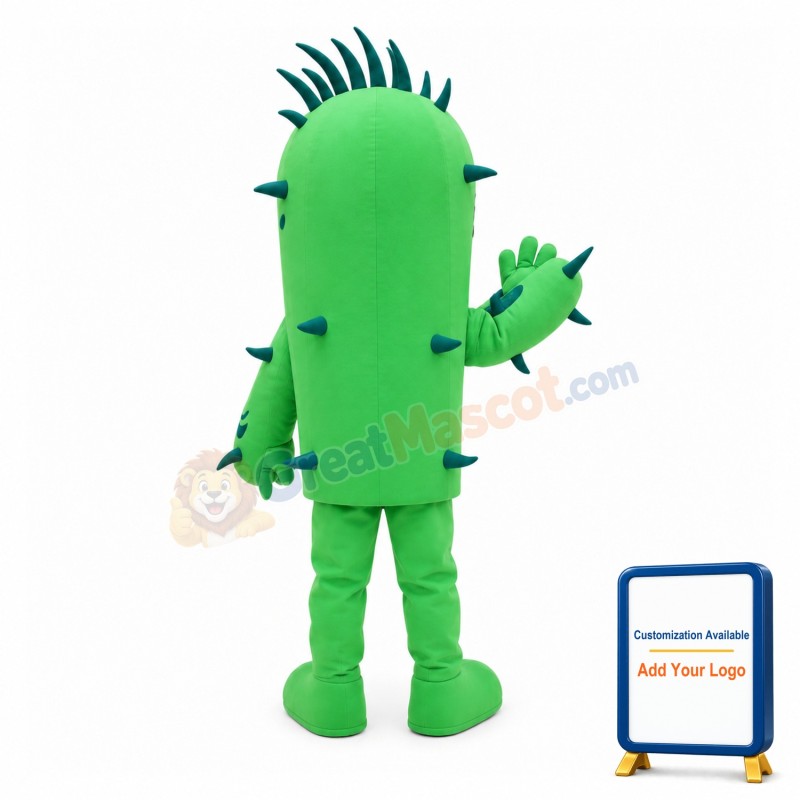 Cool Cartoon Green Cactus Mascot Costume