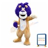 Purple Hair Lion Animal Mascot Adult Costume