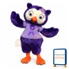 Cute Purple Owl Mascot Costume