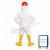 Power White Rooster Mascot Adult Costume