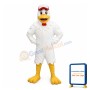 Power White Rooster Mascot Adult Costume