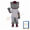 Sport Grey Cat Mascot Adult Costume