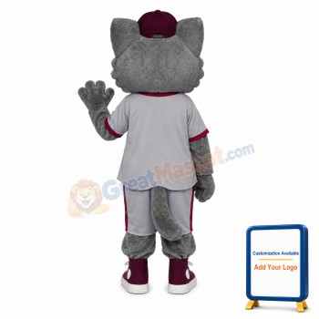 Sport Grey Cat Mascot Adult Costume
