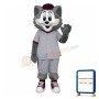Sport Grey Cat Mascot Adult Costume