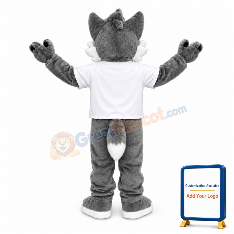 Lovely Grey Husky Dog Mascot Costume