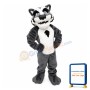 Thin Teeth Gray Tiger Mascot Adult Costume