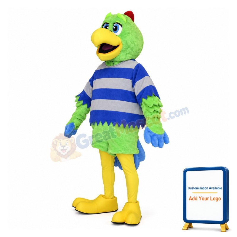 Green Parrot Mascot Adult Costume