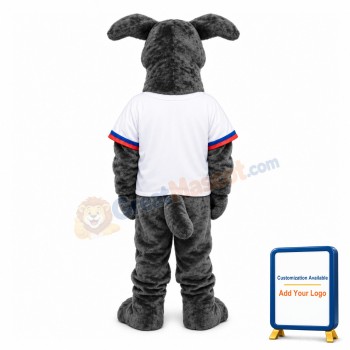 Grey Dog Mascot Adult Costume