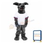 Grey Dog Mascot Adult Costume