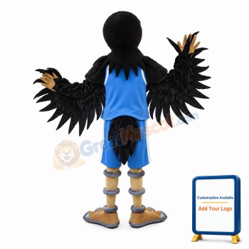 College Basketball Black Crow Mascot Costume