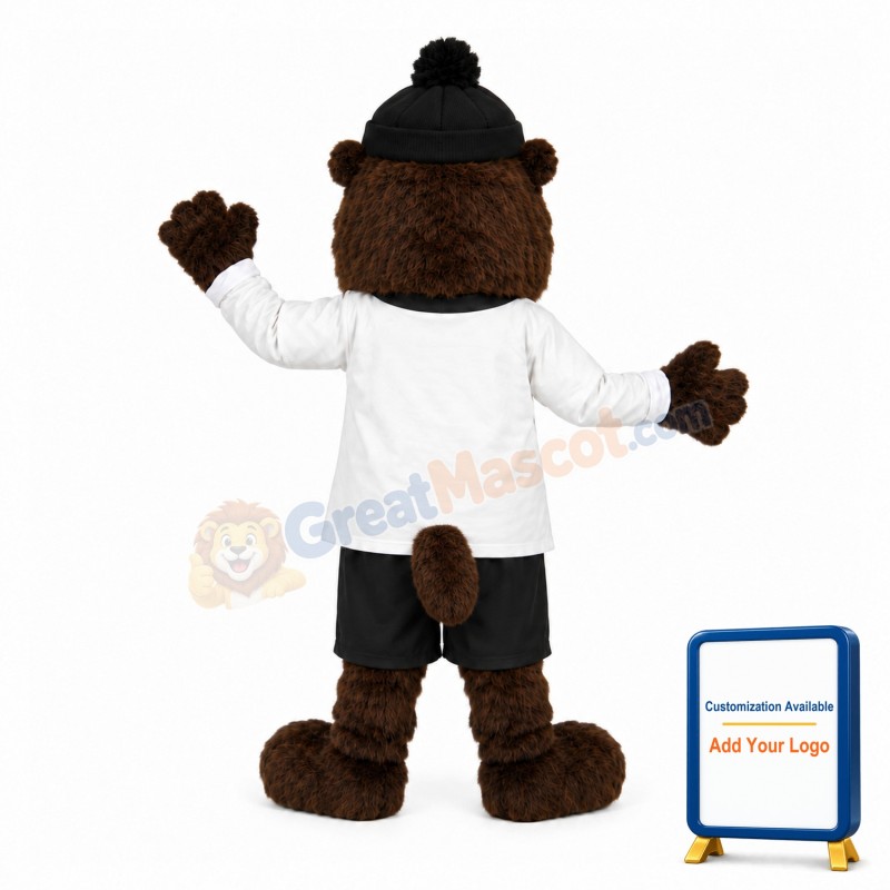 Brown Beaver Long Fur Mascot Adult Costume