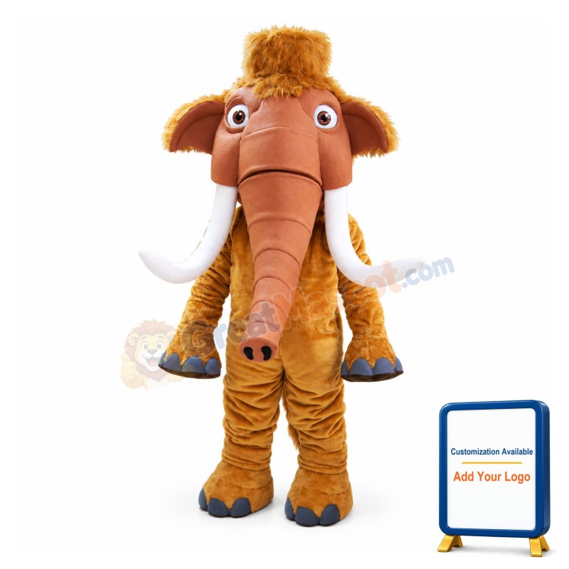 Lightweight Brown Mammoth Animal Mascot Costume