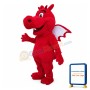 Lovely Red Dragon Mascot Adult Costume