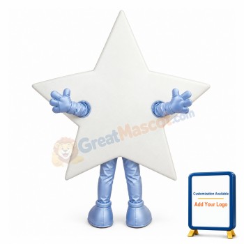Cartoon White Star Lightweight Mascot Costume