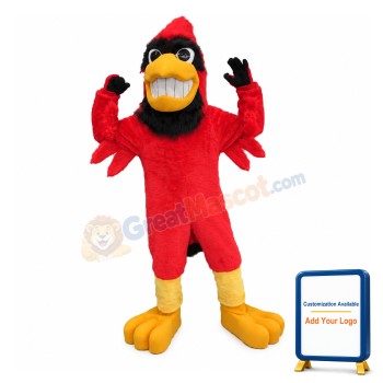 Angry Cardinal Bird Mascot Adult Costume