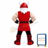 Power Red Viking Old Man Mascot Costume