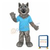 Silly Gray Wolf Mascot Costume