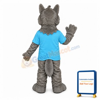 Silly Gray Wolf Mascot Costume