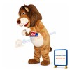 Long Hair Brown Lion Mascot Costume