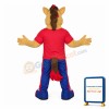 College Power Beige Horse Mascot Costume
