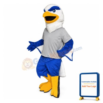 Fierce Blue Eagle Mascot Costume
