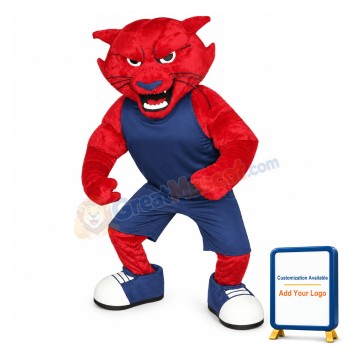 College Fierce Power Red Wolf Mascot Costume