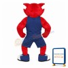 College Fierce Power Red Wolf Mascot Costume