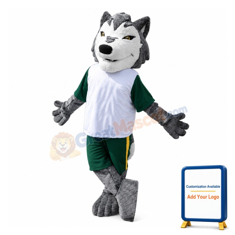 Sport Grey Wolf Mascot Costume