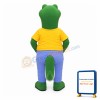 Happy Green Crocodile Mascot Costume