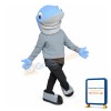 Adult Cartoon Big Mouth Blue Shark Mascot Costume