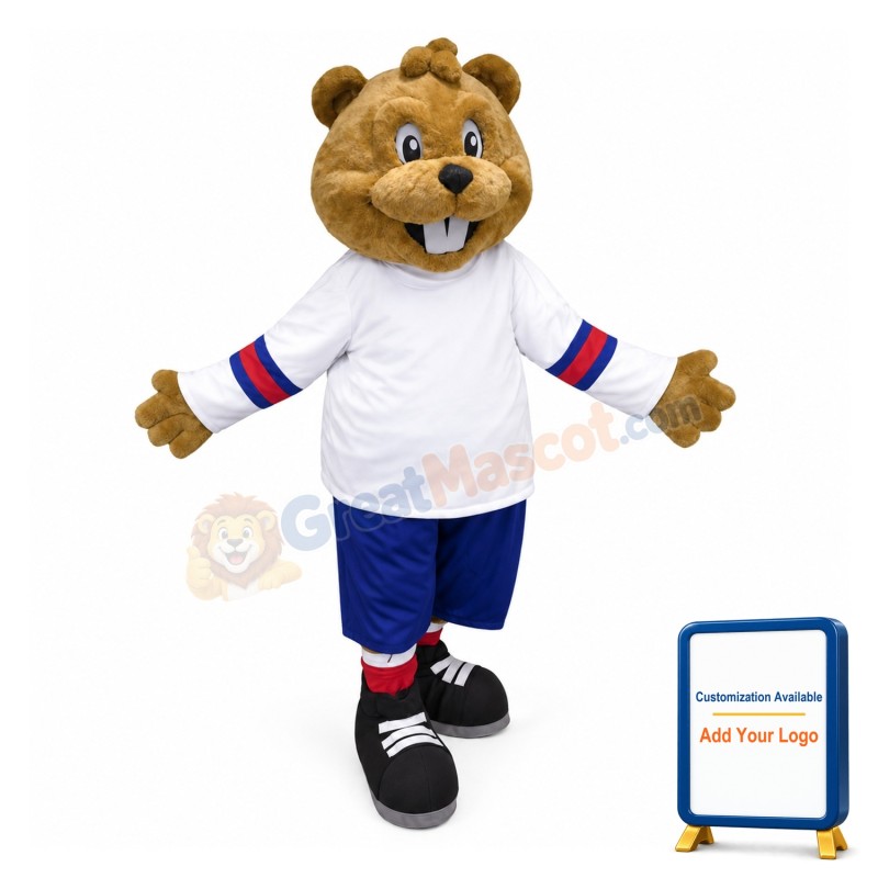 Fierce Beaver Mascot Adult Costume