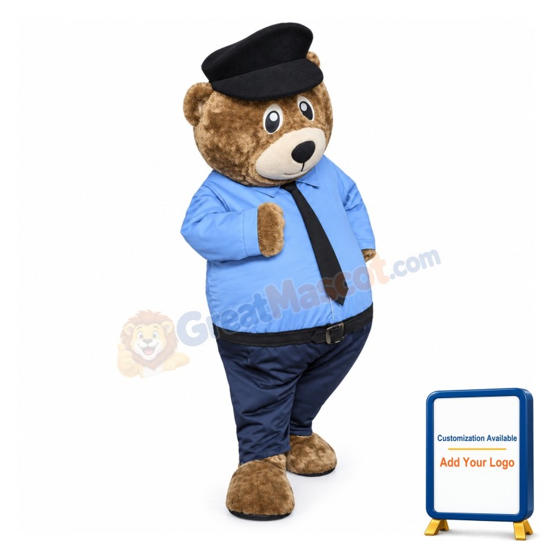 Teddy Bear Sheriff Mascot Costume