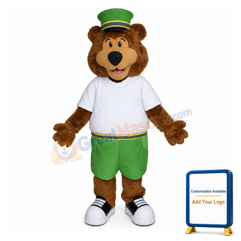 Cartoon Grizzly Bear Mascot Costume
