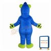 Blue & Green Bear Long Fur Mascot Costume