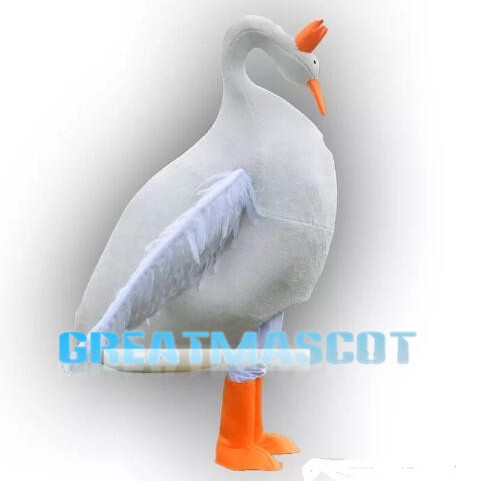 Long Feather Swan Lightweight Mascot Costume