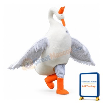 Long Feather Swan Lightweight Mascot Costume