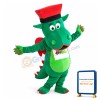 Cartoon Green Flying Dinosaur With Big Mouth Mascot Adult Costume