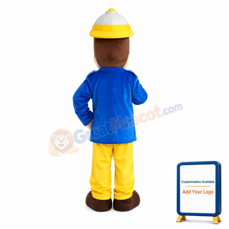 Brave Fireman Sam Mascot Costume