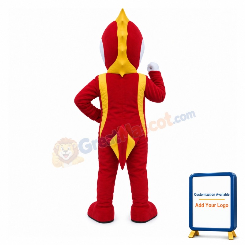Fierce Red Beak Shark Mascot Costume