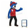 Blue Bear Lifeguard Mascot Costume
