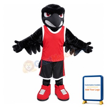 Fierce Black Falcon Mascot Adult Costume