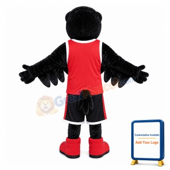 Fierce Black Falcon Mascot Adult Costume