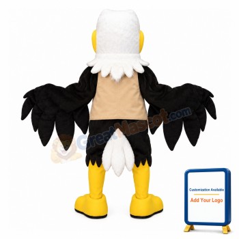 Bald Eagle With Jacket Vest Mascot Costume