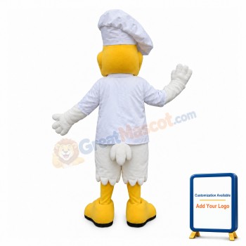Wacky White Chicken Chef Mascot Costume