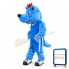 Fierce Blue Wolf With Red Crown Sports School Mascot Costume