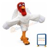 Funny White Turkey Mascot Costume