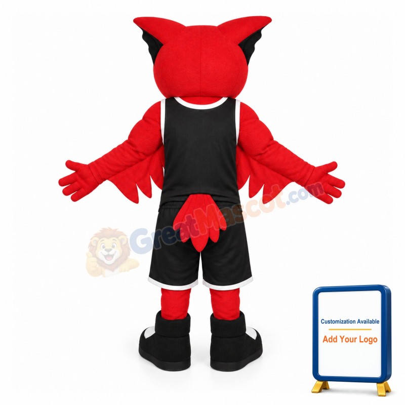Power Red Owl Sports School Mascot Costume