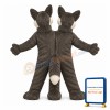 Couple Gray Wolf Long Fur Mascot Costume