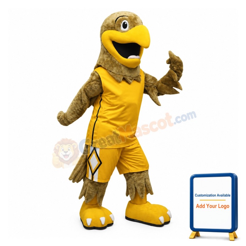 Power Golden Hawk Sports School Mascot Costume