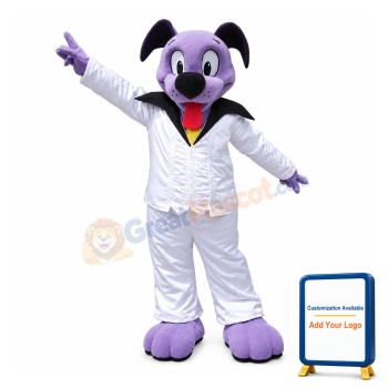 Lovely Purple Dog Mascot Costume